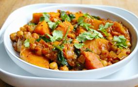 Bengali butternut squash with chickpeas