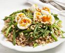 Brown rice, bean & egg salad