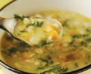 Chicken and pearl barley broth