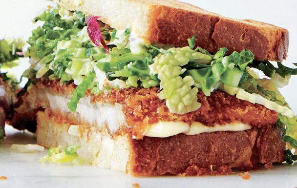 Chicken Cutlet Sandwiches with Savoy Cabbage Slaw