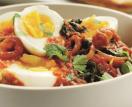 Fiery egg and spinach curry
