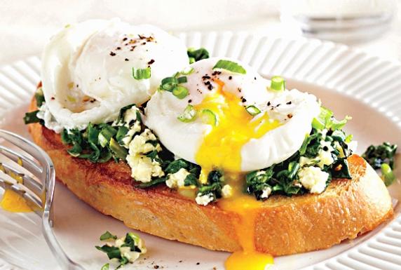 Easy and healthy Feta Kale Eggs recipe