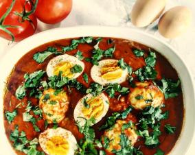 Egg Curry with Cherry Tomatoes