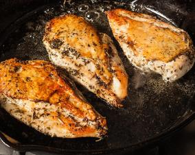 Golden, Juicy Chicken Breast on the Stove