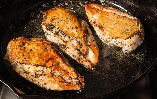 Golden, Juicy Chicken Breast on the Stove