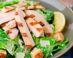 Grilled Chicken Caesar Salad with Creamy Lemon Caesar Dressing