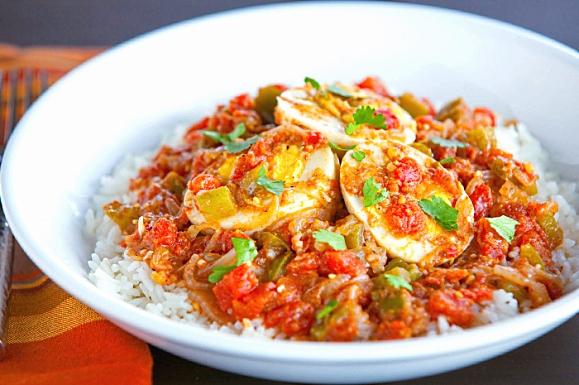 Healthy,sweet and hot Tikka Masala Eggs