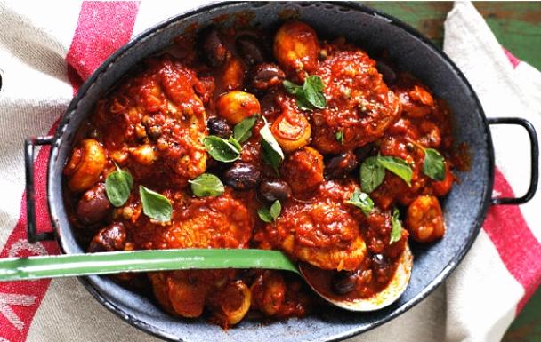 Healthy and spicy Chicken cacciatore recipe