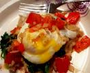 Healthy egg with Peppered White Bean, Kale recipe