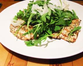 Paillard of chicken with lemon & herbs