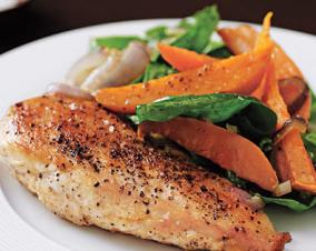 Roasted Sweet Potato and Chicken Salad