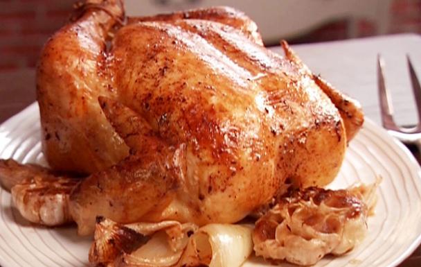Slow Roasted Chicken and Garlic