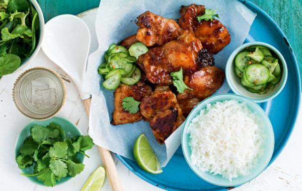 Sticky lime and ginger chicken