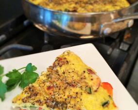 Summer Egg and Veggie Bake with Cheese