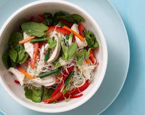 Warm Thai chicken salad