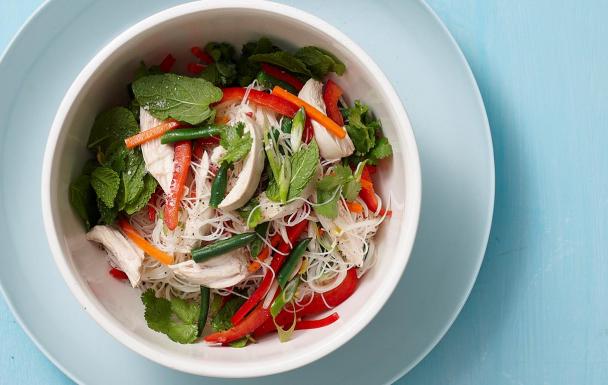 Warm Thai chicken salad