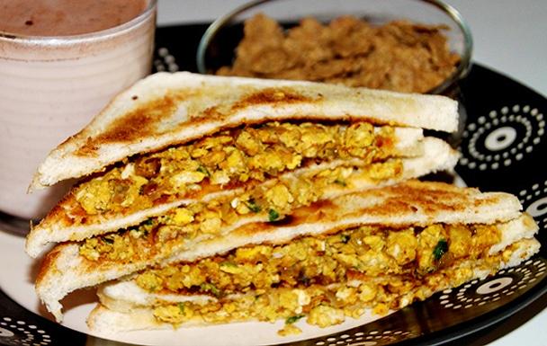 Egg Bhurji Sandwich