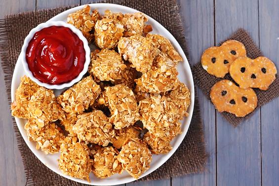 Pretzel-Crusted Chicken Nuggets